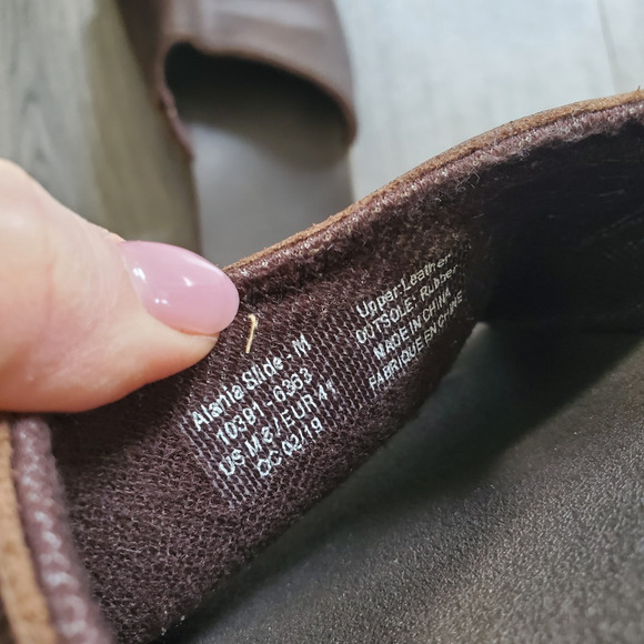 Olukai Sandal Alania Slide Mens 8 Brown Leather Fishing Beach - Picture 7 of 8